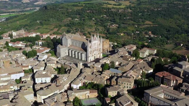 Aerial view of Orvieto town. Province of Terni, Umbria, Italy