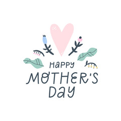 Happy Mother's Day greeting card design with handwritten text. - 774738448