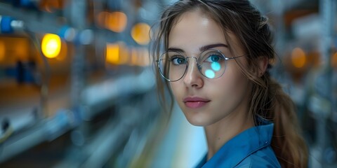 Women engineers take charge of safety measures in electrical systems. Concept Electrical Safety, Women Engineers, System Maintenance, Workplace Safety, Team Leadership