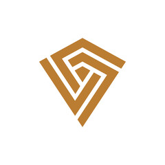 Diamond logo with modern and abstract design