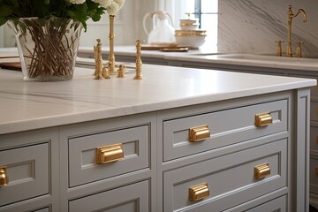 Brass Hardware Brilliance: Timeless Classic Kitchen Designs with Enduring Appeal