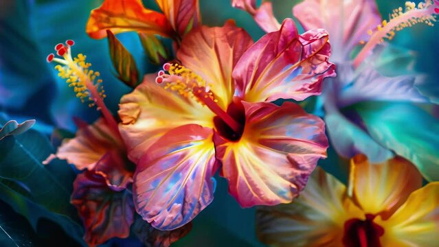 Experience the explosion of tropical blooms in full color