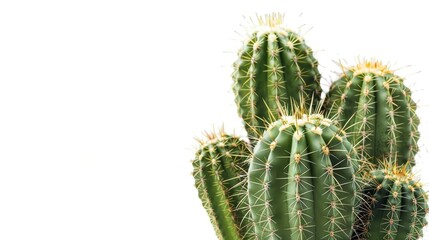 White background with cactus isolated.