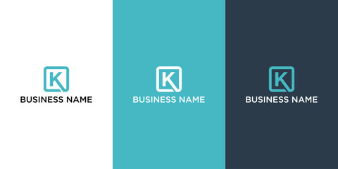 Unique letter K logo for companies seeking a standout brand identity