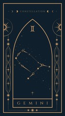 Gemini Constellation Zodiac Illustration