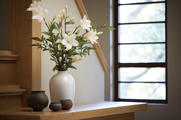 Ikebana Tranquility: Captivating Traditional Japanese Hallway with Natural Light Vibe