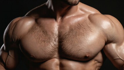 male hairy muscular chest