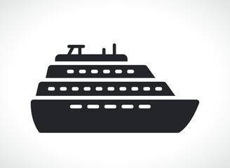cruise or boat icon isolated