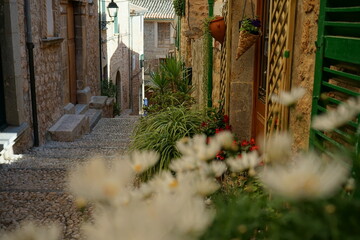 Gasse in Fornalutx, Mallorca