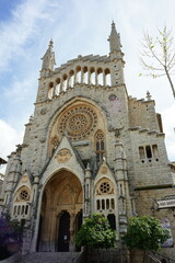 Obraz premium Kirche St. Bartholomäus in Soller, Mallorca