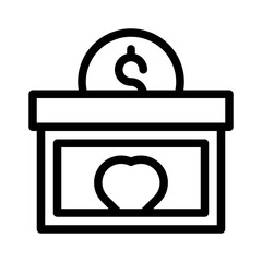donation line icon