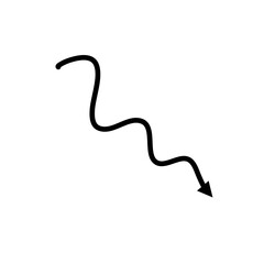 Hand Drawn Black arrow Decorative Element