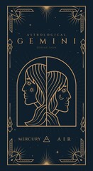 Gemini Signs Symbol Zodiac Illustration