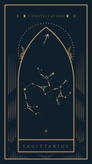 Sagittarius Constellation Zodiac Illustration