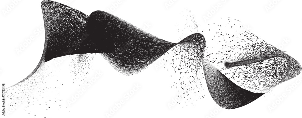 Poster distorted geometric shape . minimal art design . noise destroyed logo . trendy grainy shapes . graph