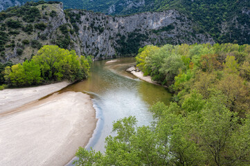 View of the Nestos river in Macedonia, Greece in Spring - 774753472