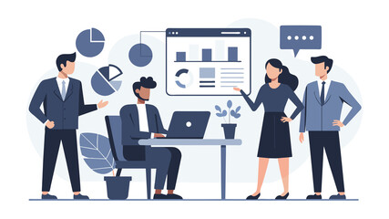 Fototapeta premium Investment Foresight, A Collaborative Approach to Financial Success