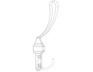 Wall Mounted Bathroom Hooks 3D print model