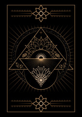 Magical Celestial Interstellar Frame Illustration