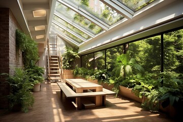 Skylight Serenity: Urban Jungle New York Brownstone Concepts