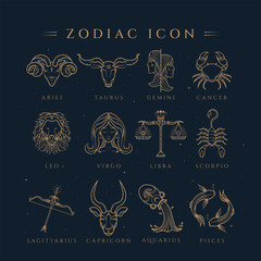 Zodiac Icons Symbol Illustration