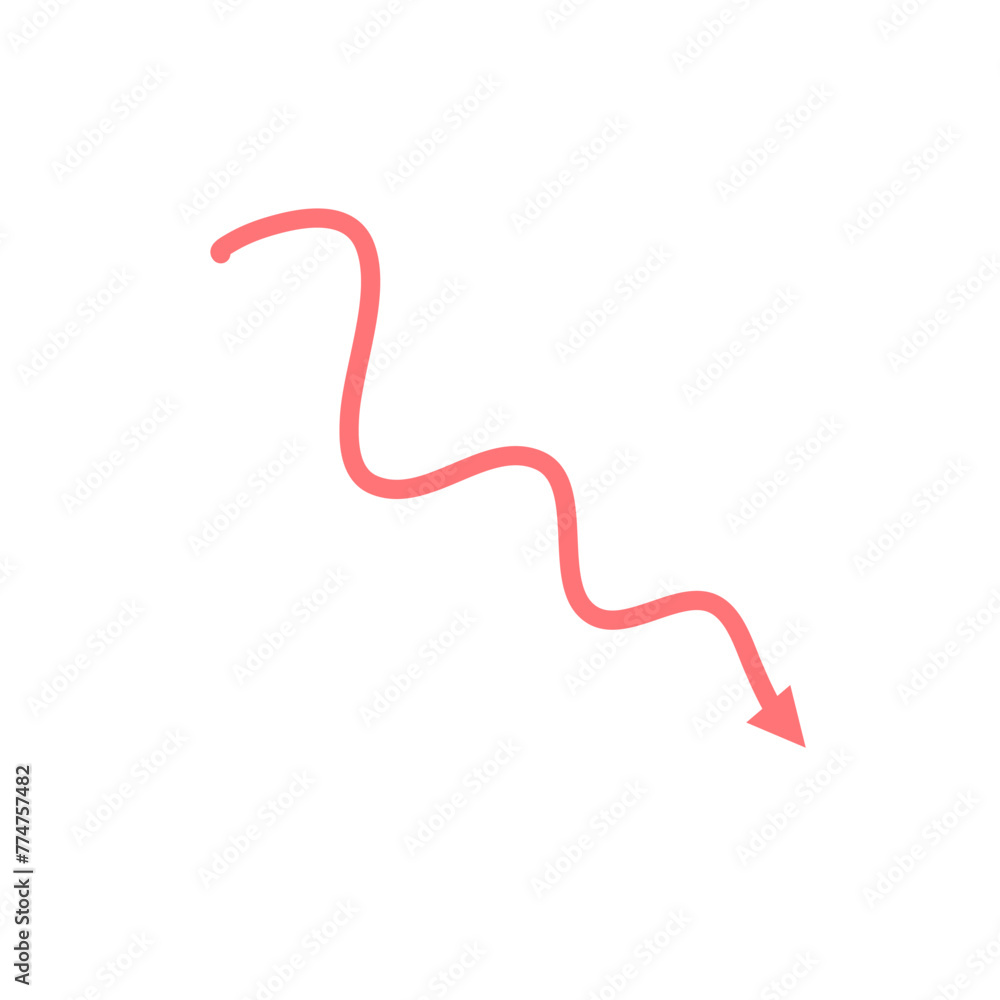 Sticker Pink Arrow Illustration