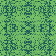 Blue and white watercolor ornament painted with watercolor on paper.