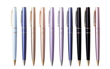 A vibrant assortment of colored pens lined up side by side