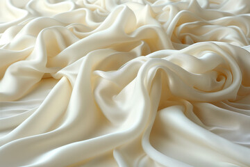 Obraz premium Elegant cream silk fabric texture