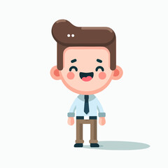 vector image of a man joyful expression