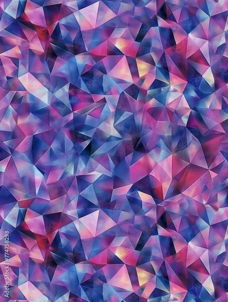 Poster vibrant geometric abstract polygon background - this image features a vivid abstract pattern with a 