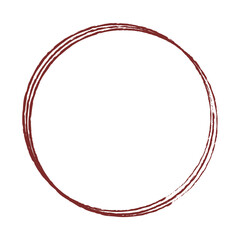 Imperfect round line burgundy frame