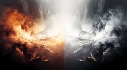  Two fires burning with smoke rising in the same image
