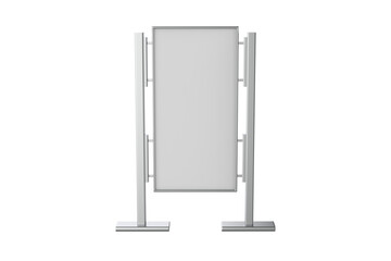 Outdoor Advertising Stand. Illustration Isolated On White Background. Mock Up Template Ready For Your Design. 3d illustration