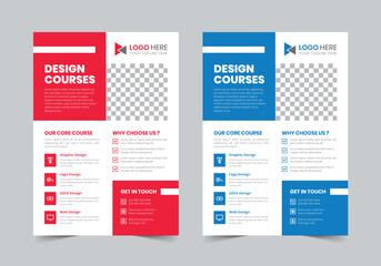Obraz premium Education & Courses Flyer Template | A4 | Print Ready