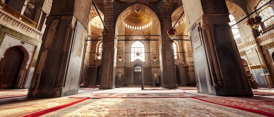 Cairo's Sultan Hassan Mosque - obrazy, fototapety, plakaty