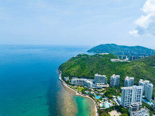 Summer seaside scenery of Dadonghai, Sanya, Hainan, China