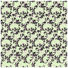 Rococo seamless pattern Damask background design.
