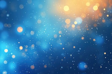 Obraz premium blue yellow bokeh blurred dark abstract background