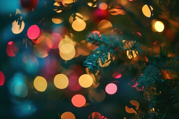 colourful blurred christmas holidays lights bokeh