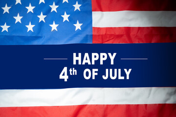 The flag of the United States of America with copy space.