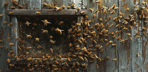 Bee-autiful Blur A Hive of Activity in June Generative AI