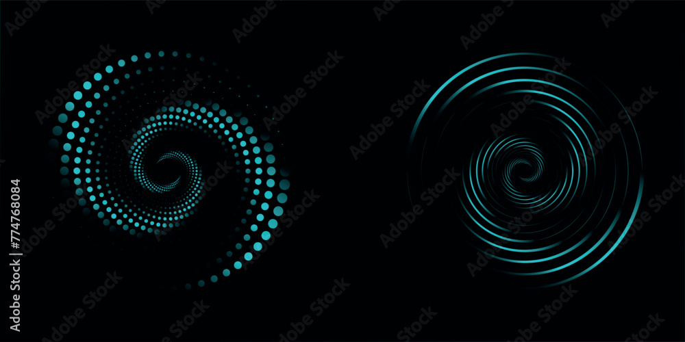 Poster spiral sound wave rhythm line dynamic abstract vector background