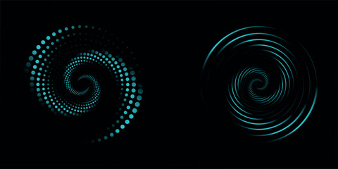 Spiral sound wave rhythm line dynamic abstract vector background