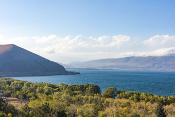 Blue water of Lake Sevan in Armenia - 774768410