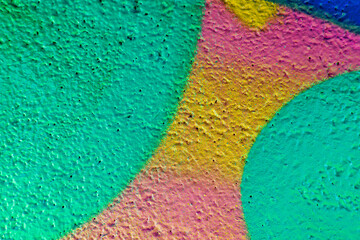 Beautiful colorful street art graffiti background. Abstract painting pattern of urban art on a grunge wall
