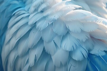 Feathered Fashion Blue and White Plumage for the Perfect Summer Look Generative AI