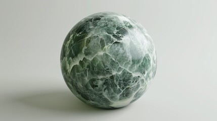 perfectly rounded marble orb with forest