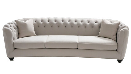Modern luxury sofa, png file of isolated cutout object on transparent background.