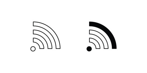 wifi signal icon with white background vector stock illustration - obrazy, fototapety, plakaty